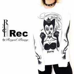 Rec by Royal Pussy / bN oC CvbV[uROYAL CAT WOMAN TEE WHITEvTVc  T  zCg ubN v