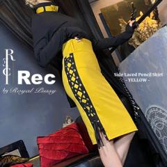 REC by Royal Pussy / bN oC CvbV[uSide Laced Pencil Skirt YELLOWvyVXJ[g TCh[XAbv ^Cg 