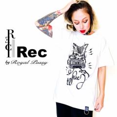 Rec by Royal Pussy / bN oC CvbV[uTAPE CAT TEE WHITEvTVc   zCg ubN L lR Lbg DJ