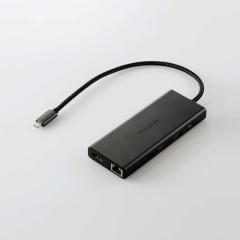 �h�b�L���O�X�e�[�V���� USB Type-C 10-in-1 �n�u PD 85W�o�� �}���[�d USB-C�~2 USB-A�~4 HDMI�~1 SD�{microSD�~1 RJ45�~1 �u���b�N �G