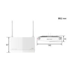 Wi-Fi���p�@ 11ax 2401+573Mbps AirStation �z���C�g �����u�� �o�b�t�@���[ WEX-3000AX4EA/D