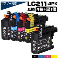 LC211-4PK 4FpbN+1 ݊CNJ[gbW  uU[v^[Ή LC211݊CN brother  Ήv^[FDCP-J968N DCP-