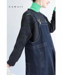 再入荷2月9日 （黒）浮かび上がる花レリーフ袖の艶プルオーバートップス (S~3L対応) wk00480 cawaii  プルオーバー 長袖 レース袖 透け感