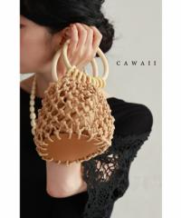 新作8月21日 ロープ編みパイナップルミニバッグ（巾着付き） cawaii w60574ps ベージュ ブラウン ファッションアイテム 日常 おでかけ  