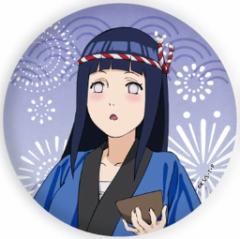 匿名配送 NARUTO 日向ヒナタ 和紙 缶バッジ アニメガ 文教堂