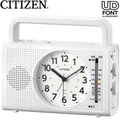 CITIZEN ��񂵖h�ЃN���b�N ���W�I �ڊo�܂����v �z���C�g �X�}�z�[�d �o�͕t ���FLED���C�g �A�i���O ���₷��UD�t�H���g �P3�d�r�� 4R