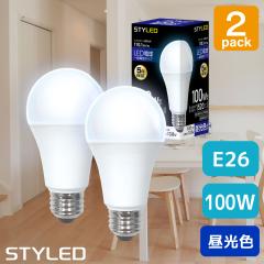 �y2�Z�b�g�E1������649�~�zLED�d�� E26���� 100W���� ��ʓd���` �L�z���^�C�v �����F�i1520lm�j �ȃG�l �X�|�b�g���C�g