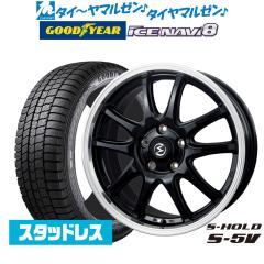 BADX �G�X�z�[���h S-5V(5��) 17�C���` 7.0J �O�b�h�C���[ ICE NAVI �A�C�X�i�r 8 ���{��  225/55R17 �X�^�b�h���X�^�C�� �z�C�[��4�{�Z