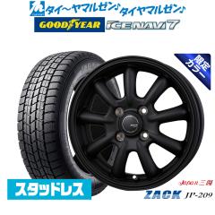 JAPAN�O�z ZACK JP-209 Limited Black(����J���[) 13�C���` 4.0J �O�b�h�C���[ ICE NAVI �A�C�X�i�r 7 ���{�� (2025�N��)  145/80R13 �X
