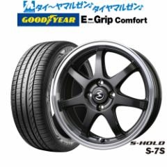 BADX エスホールド S-7S 15インチ 4.5J グッドイヤー エフィシエント グリップ コンフォート 165/55R15 サマータイヤ ホイール4本セット