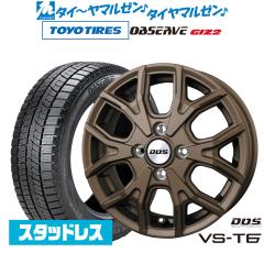 BADX D,O,S(DOS) VS-T6 14�C���` 4.5J �g�[���[�^�C�� OBSERVE �I�u�U�[�u GIZ2(�M�Y�c�[) 155/65R14 �X�^�b�h���X�^�C�� �z�C�[��4�{�Z