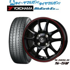 サマータイヤ ホイール4本セット BADX エスホールド S-5V ブラック