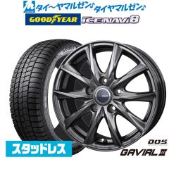 BADX D,O,S(DOS) �K�r�A��III 17�C���` 7.0J �O�b�h�C���[ ICE NAVI �A�C�X�i�r 8 ���{��  225/55R17 �X�^�b�h���X�^�C�� �z�C�[��4�{�Z