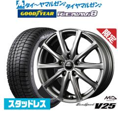 MID ���ʌ���i ���[���X�s�[�h V25 17�C���` 7.0J �O�b�h�C���[ ICE NAVI �A�C�X�i�r 8 ���{��  225/55R17 �X�^�b�h���X�^�C�� �z�C�[��