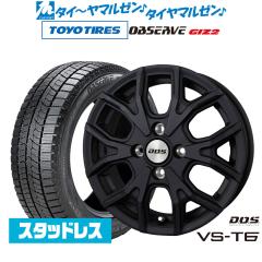 BADX D,O,S(DOS) VS-T6 14�C���` 4.5J �g�[���[�^�C�� OBSERVE �I�u�U�[�u GIZ2(�M�Y�c�[) 155/65R14 �X�^�b�h���X�^�C�� �z�C�[��4�{�Z