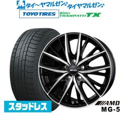BADX AMD MG-5 18�C���` 7.5J �g�[���[�^�C�� �E�B���^�[�g�����p�X TX 215/50R18 �X�^�b�h���X�^�C�� �z�C�[��4�{�Z�b�g