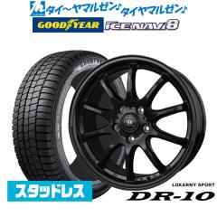 BADX ���N�T�[�j�X�|�[�c DR-10 17�C���` 7.0J �O�b�h�C���[ ICE NAVI �A�C�X�i�r 8 ���{��  225/55R17 �X�^�b�h���X�^�C�� �z�C�[��4�{