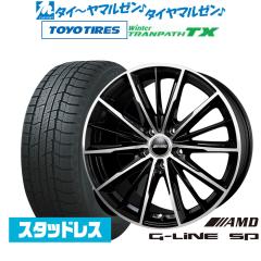BADX AMD G-Line SP 18�C���` 7.0J �g�[���[�^�C�� �E�B���^�[�g�����p�X TX 215/50R18 �X�^�b�h���X�^�C�� �z�C�[��4�{�Z�b�g