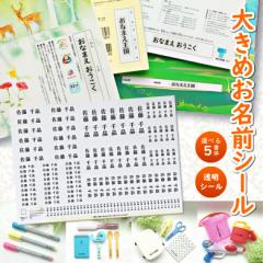 大きめお名前シール【透明】 書体が選べる【5書体】 お名前シール おなまえシール 名前シール ネームシール 名前 シール 大きい 大きめ