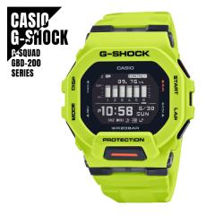 �y���[�zCASIO �J�V�I G-SHOCK G�V���b�N G-SQUAD G�X�N���b�h �X�}�[�g�t�H�������N Bluetooth�ʐM GBD-200-9 ���C���C�G���[ �r���v ��