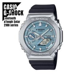 �y���[�zCASIO G-SHOCK G�V���b�N �^�t�\�[���[ ���o�C�������N �u���b�N�~�V���o�[�~���C�g�u���[ GBM-2100A-1A2 �r���v �����Y