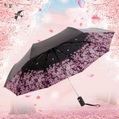折りたたみ傘 晴雨兼用 雨傘 日傘 ワンタッチ 耐強風 撥水加工 高強度 台風対応 梅雨対策 レディース 桜 軽量 UVカット 遮熱 遮光 耐風傘