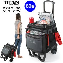 TITAN �N�[���[�o�b�O �L���X�^�[�t 60�ʗp�y�V�i�z�^�C�^�� 60-Can Rolling Cooler Bag with Cart �A�E�g�h�A�p�i �ۗ�o�b�O %off 