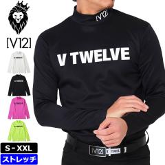 V12 ゴルフ メンズ モックネック 半袖 シャツ MICKEY MOCK