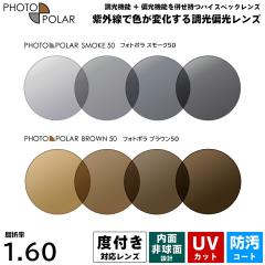 �x�t�������Y �����Ό� �A�N�����C�g160 �t�H�g�|�� �u���E�� �X���[�N UV�J�b�g ItoLens Acrolite Photopolar ���ʔ񋅖� 1.60 2��1�g 