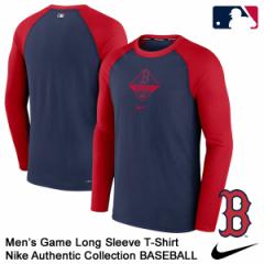 【即日発送】＜メール便対応＞ナイキ（NIKE）　ラグランTシャツ（長袖）　ボストン・レッドソックス　Men’s Game Long Sleeve T-Shirt　