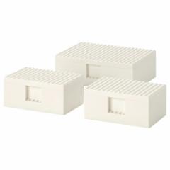 IKEA イケア シューズボックス3段 ホワイト 白 61x30x130cm