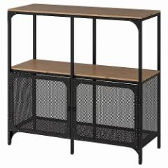 IKEA イケア シェルフユニット ブラック 100x95cm big80339295 FJALLBO