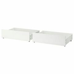 IKEA イケア ベッド下収納ボックス ベッドフレーム用 ホワイト 白 2