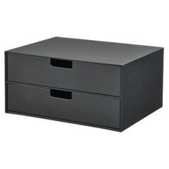 IKEA イケア ミニチェスト（引き出し×2） チャコール 32x25 cm