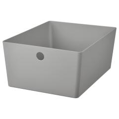 IKEA �C�P�A �{�b�N�X ���C�g�O���[ 26�~35�~15cm m80599151 KUGGIS �N�b�M�X
