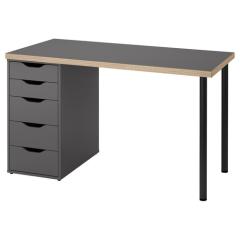 IKEA �C�P�A �f�X�N �O���[/�ؖڒ� �u���b�N 120�~60cm big99584927 LAGKAPTEN ���O�J�v�e��/ALEX �A���N�X