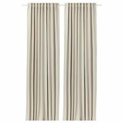 IKEA �C�P�A �Ռ��J�[�e���i�킸���ɓ����j 1�g �x�[�W�� 145x135cm m80455360 VILBORG ���B���{��