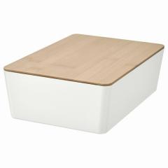 IKEA �C�P�A �ӂ��t���{�b�N�X �z���C�g �| 18x26x8cm m59561287 KUGGIS �N�b�M�X 