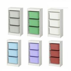 �y�Z�b�g���i�zIKEA �C�P�A ���[�R���r�l�[�V���� �z���C�g �{�b�N�XM�T�C�Yx3�� 46x30x95cm v0062 TROFAST �g���t�@�X�g 