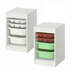 �y�Z�b�g���i�zIKEA �C�P�A ���[�R���r�l�[�V���� �z���C�g�g���Cx2�� �{�b�N�XS�T�C�Yx2�� 34x44x56cm v0066 TROFAST �g���t�@�X�g 