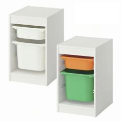 �y�Z�b�g���i�zIKEA �C�P�A ���[�R���r�l�[�V���� �z���C�g�{�b�N�XS�T�C�Yx1�� �{�b�N�XM�T�C�Yx1�� 34x44x56cm v0067 TROFAST �g���t�@