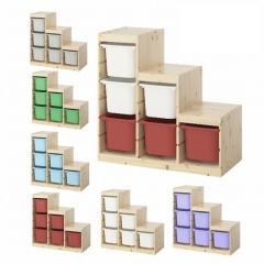 �y�Z�b�g���i�zIKEA �C�P�A ���[�R���r�l�[�V���� �p�C�� �{�b�N�XM�T�C�Yx6�� 94x44x91cm v0071 TROFAST �g���t�@�X�g 