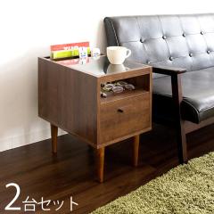 MTR-ST�y2�� �Z�b�g�z �T�C�h�e�[�u���@�i�C�g�e�[�u�� �J���[| �E�H�[���i�b�g �u���E���F/2�F���� �T�C�Y| ��30�~���s��43.5�~����50cm