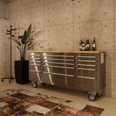 DDK �c�[���L���r�l�b�g ��199cm �X�e�����X  �L�b�`���J�E���^�[ ��Ƒ� �c�[�����S�� �d�b�� �Ԏd�؂� �H����[ �c�[���{�b�N�X �C���_