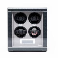 |[g h(Rapport LONDON) Formula Quad Watch Winder in a Carbon Fibre finish.