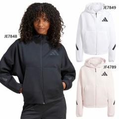アディダス レディース Z.N.E. フルジップパーカー トップス 長袖 ホワイト 白 ブラック 黒 送料無料 adidas KTJ91