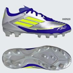 アディダス ジュニア キッズ F50 LEAGUE メッシ 土・人工芝用 F50 League Messi HG/AG Kids サッカーシューズ スパイク 固定式 シルバー 