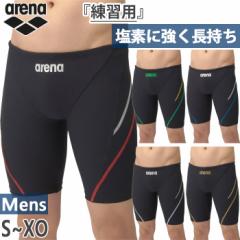 アリーナ メンズ トレ-ニングスパッツ ハーフレッグ スイムウエア スイミング 水泳 競泳水着 FINA非公認 練習用 ブラック 黒 送料無料 ar