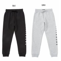 ビラボン ジュニア キッズ ロゴ セットアップ ボトムス LOGO SET UP スウェット ロングパンツ ブラック 黒 グレー 灰色 送料無料 BILLABO