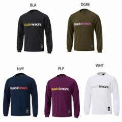 ブラックナイト メンズ レディース ジュニア ドライロングTシャツ テニス バドミントンウェア トップス 長袖 トレーニング 練習着 ホワイ